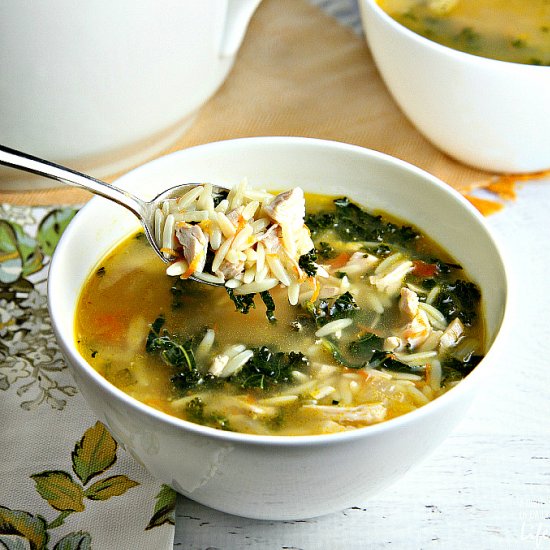 Lemon Chicken Orzo Soup