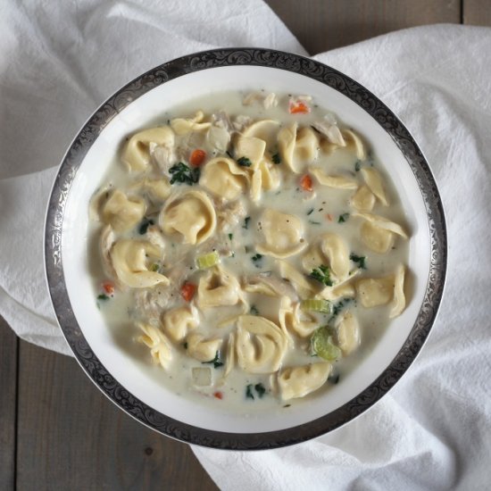 Creamy Chicken Tortellini Soup