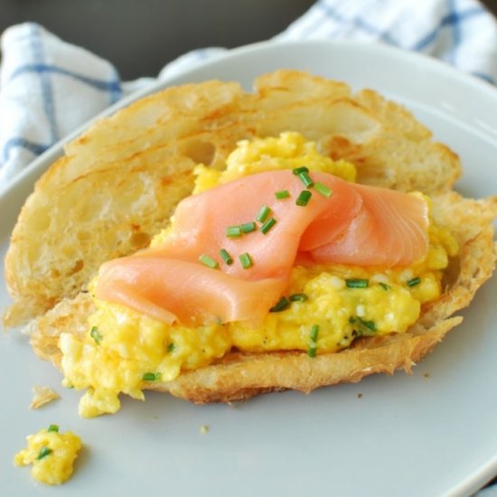 Scrambled Egg & Salmon Croissants