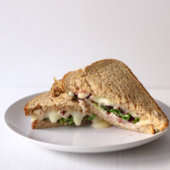 Brie Cranberry Turkey Melt Sandwich