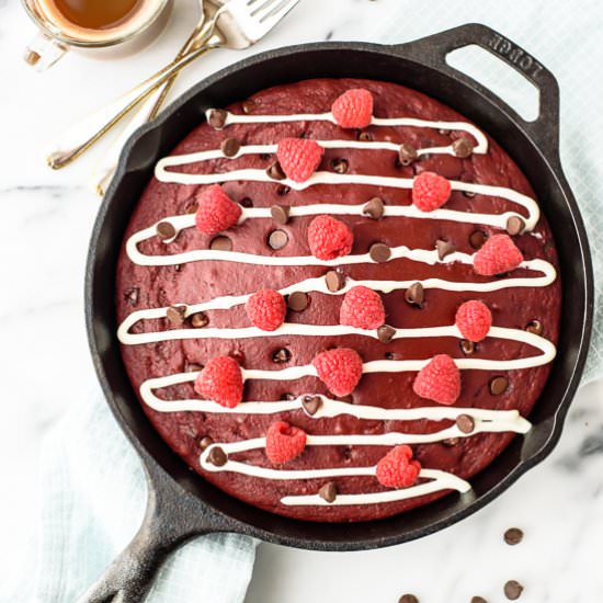 Skillet Red Velvet Pancake