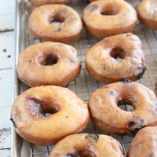 Blueberry Cake Doughnuts