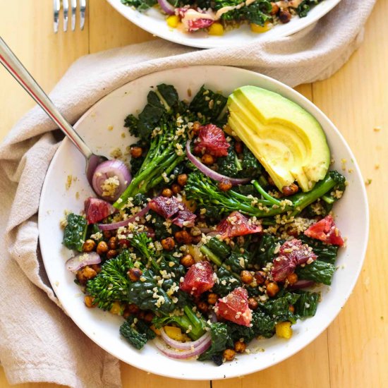 Blood Orange, Freekeh & Kale Salad