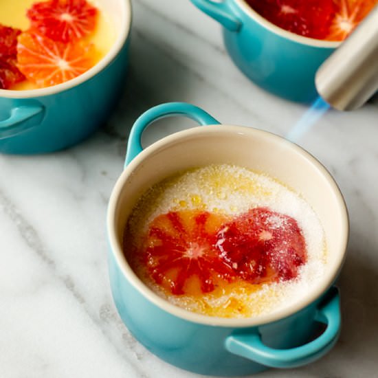 Creme Brulee with Blood Orange