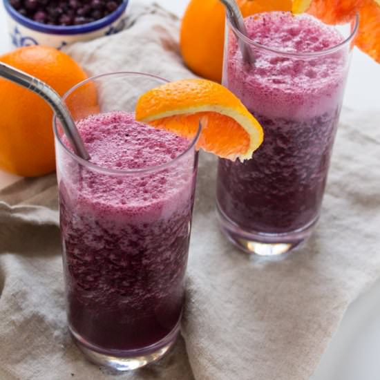 Wild Blueberry Tropical Smoothie