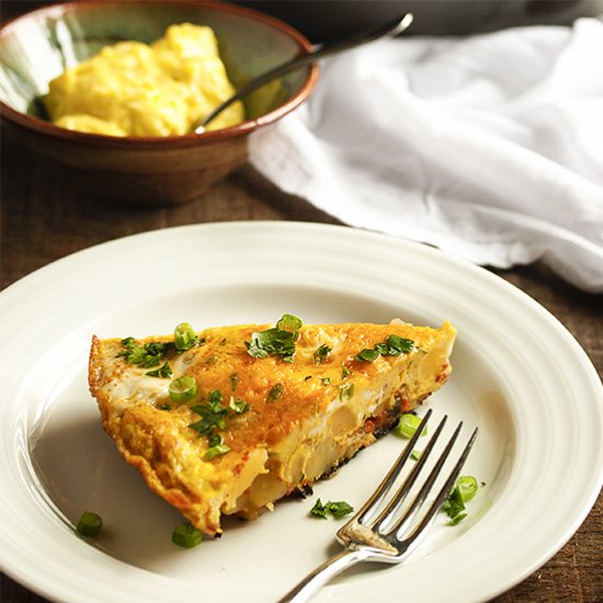 Potato and Chorizo Spanish Tortilla