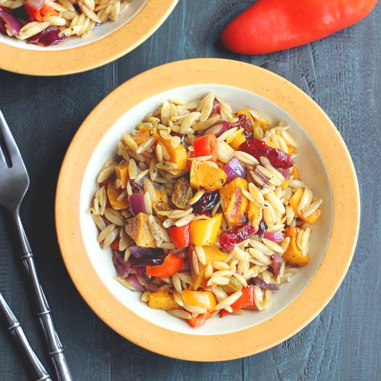 Roasted Vegetable Orzo Pasta Salad