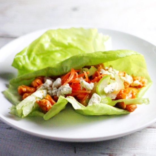 Buffalo Chicken Lettuce Wraps