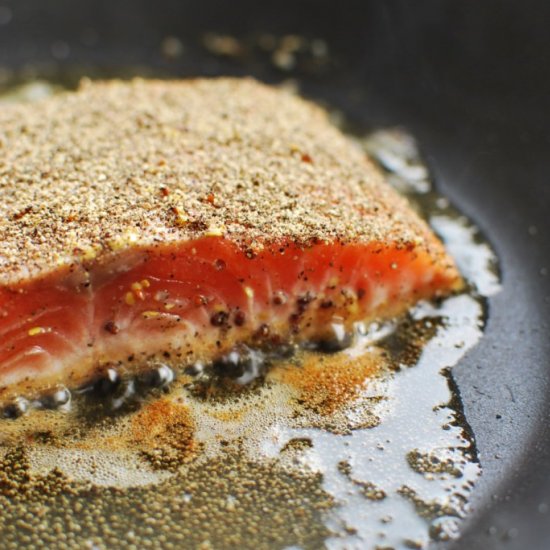 Pepper Salmon & Whisky Cream Sauce