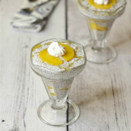 Peaches and Cream Chia Pudding