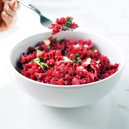 Beet and Cauliflower Rice