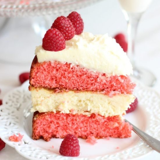 Raspberry White Chocolate Cake