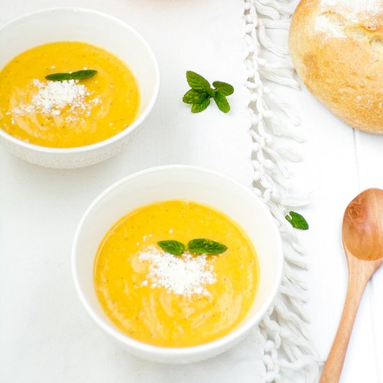 Cream of Pumpkin Soup with Parmesan