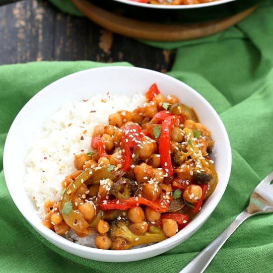 Sweet and Sour Chickpeas