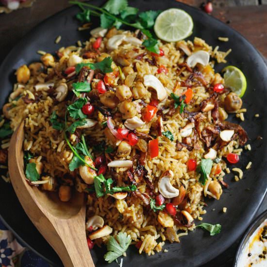 Chickpea Pilaf or chana pulao