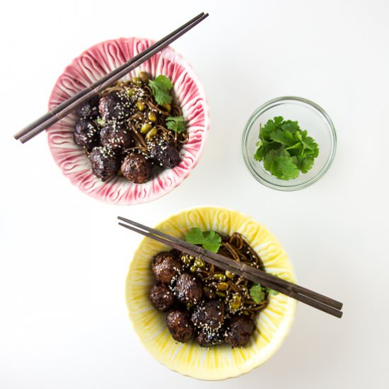 Spicy Sesame Ginger Pork Meatballs