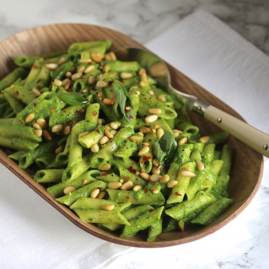 Pasta with Spinach Pesto