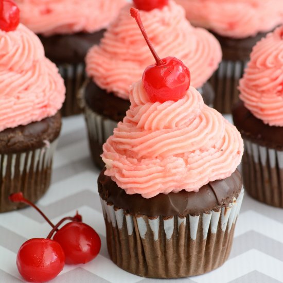 Chocolate Cherry Cupcakes