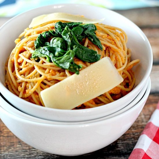 Roasted Pepper & Cauliflower Pasta