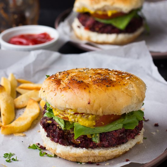 Quinoa Beet Burgers