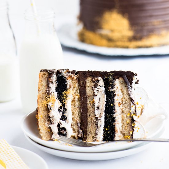 Banana-Graham S’mores Cake Supreme