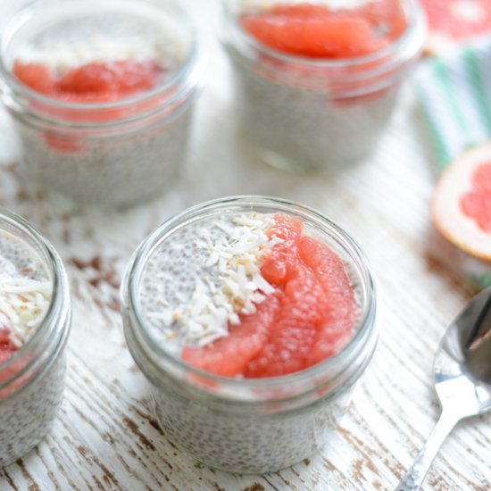 Grapefruit & Ginger Chia Seed Pudding