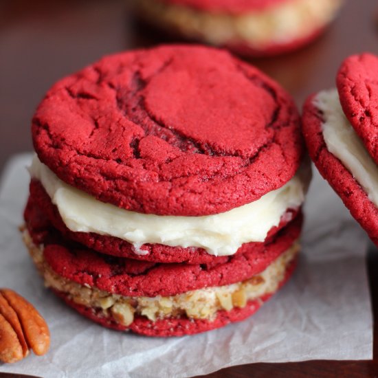 Red Velvet Sandwich Cookies