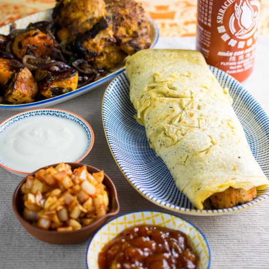 Indian Pancakes with Sweet Potato