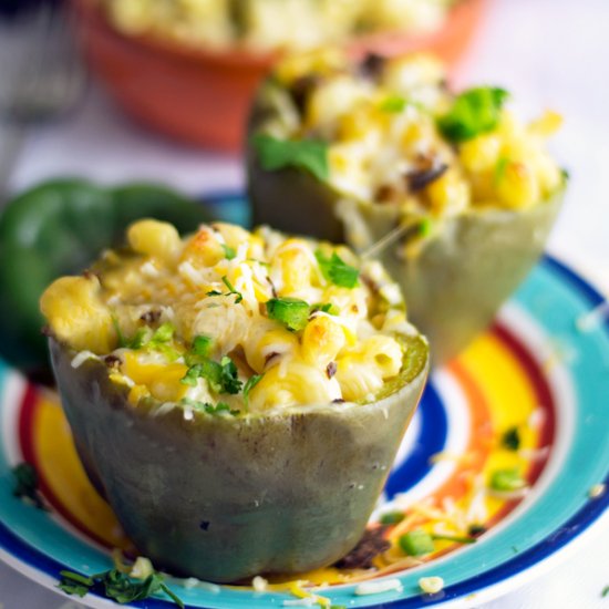 Mexican Mac & Cheese Stuffed Pepper