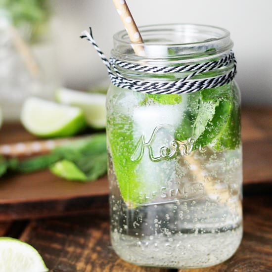 Lime Mint Basil Sparkling Water