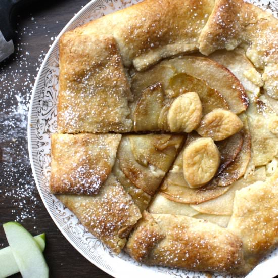 Apple, Marzipan and Cheese Galette