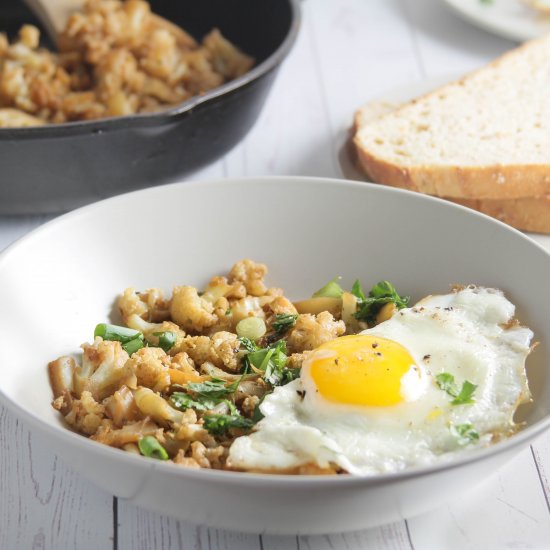 The Best Cauliflower Skillet Hash