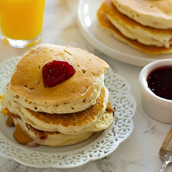 Peanut Butter and Jelly Pancakes