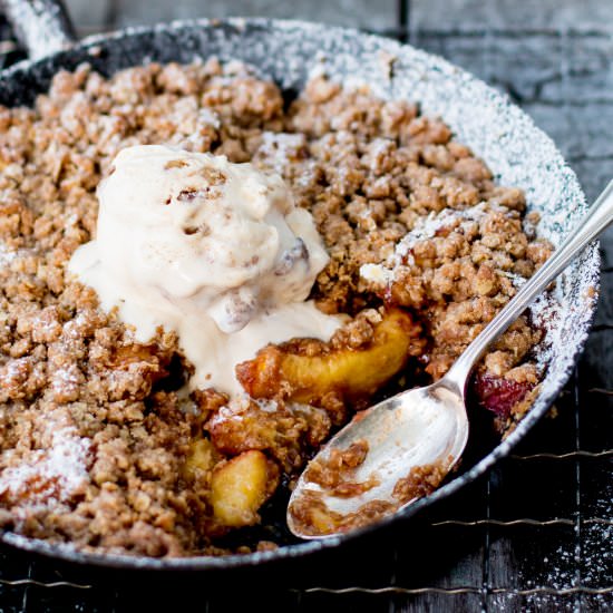 Peach Crisp Maple Walnut Ice Cream