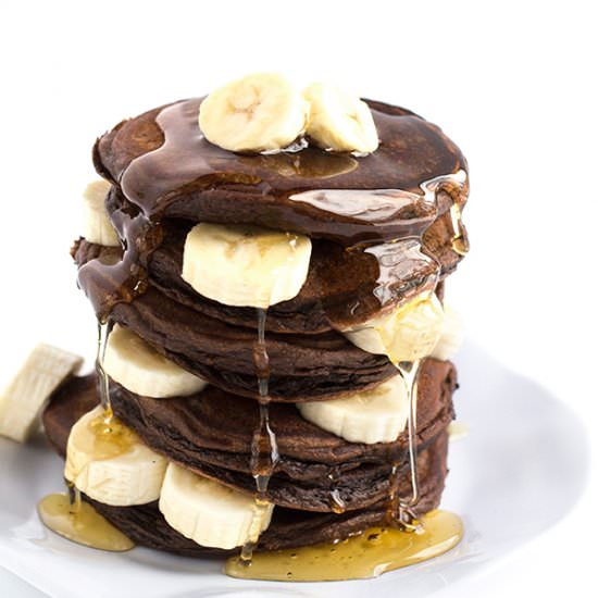 Chocolate Yogurt Pancakes