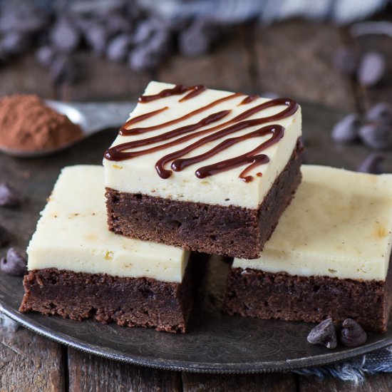 Brownie Bottom Cheesecake Bars