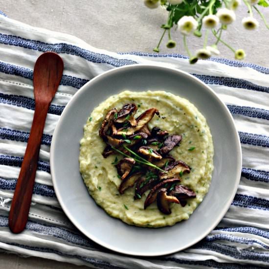 Roasted Shiitakes & Celeriac Puree