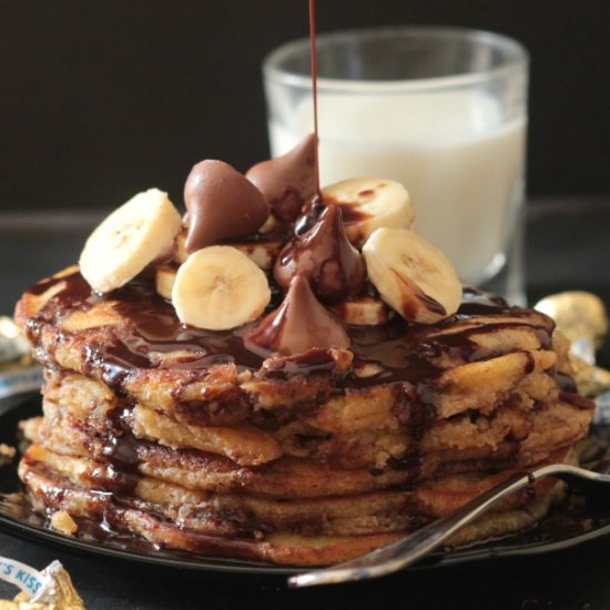 Hershey’s Kisses Stuffed Pancakes