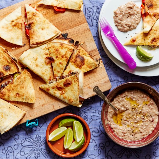 Quesadilla kit with refried beans