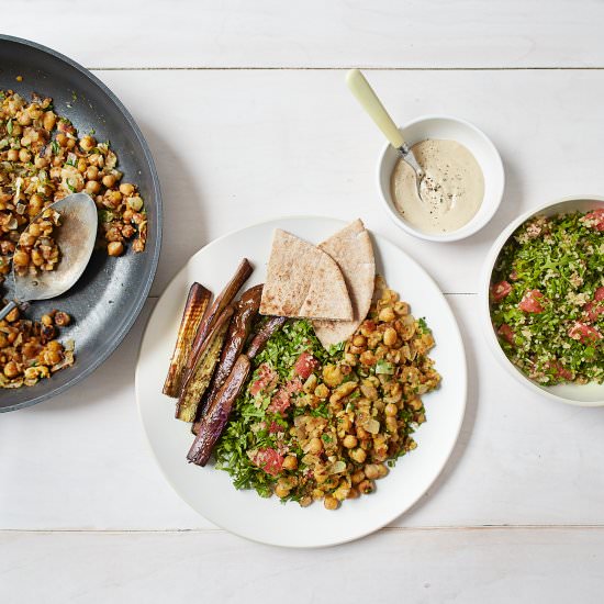 Falafel Hash with Tabbouleh