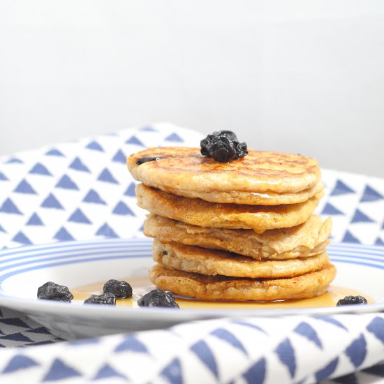 Blueberry Coconut Flour Pancakes