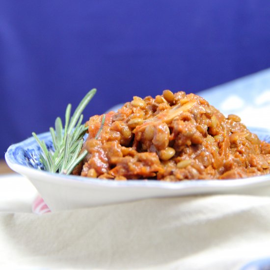 Sun-dried Tomato & Lentil Bolognese