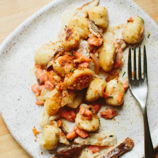 Gnocchi with Smoked Salmon