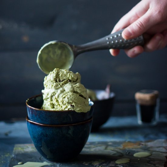 Matcha Chocolate Chunk Ice Cream