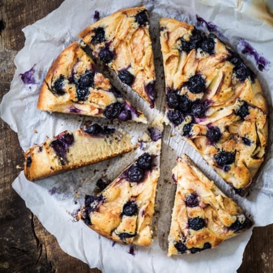 Blueberry Apple Ricotta Cake