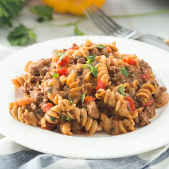 Slow Cooker Hamburger Helper