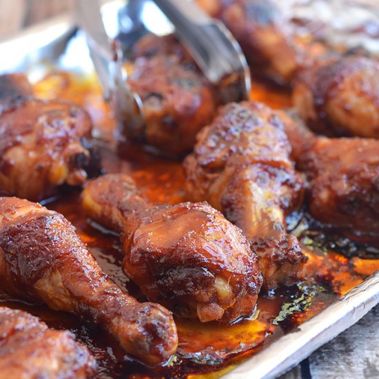 Sriracha- Hoisin Chicken Drumsticks