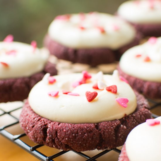 Red Velvet Sugar Cookies