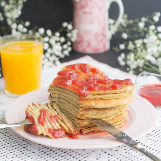 Gluten free St.Valentine’s pancakes