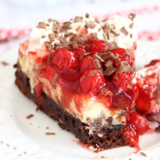 Black Forest Brownie Cheesecake